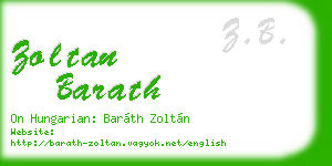 zoltan barath business card